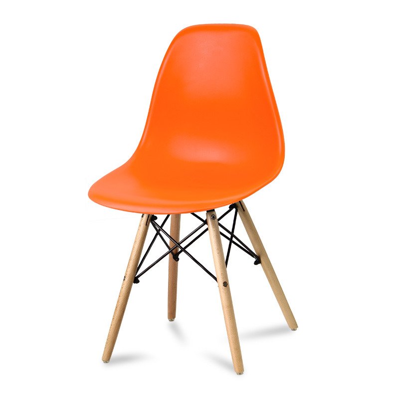 Krzesło nowoczesne w kolorze pomarańczowym Currio